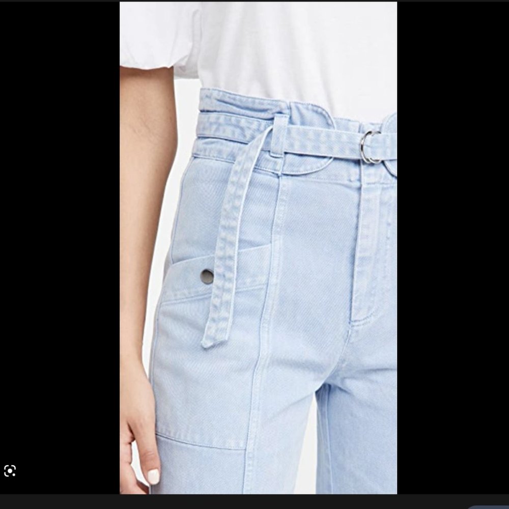 Sea New York BELTED STRAIGHT-LEG JEANS